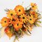 12 Pack Artificial Fall Flowers Orange Fall Floral Stems (Orange Daisy) 4"D x 5"W x 17"H